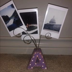Purple A photo holder